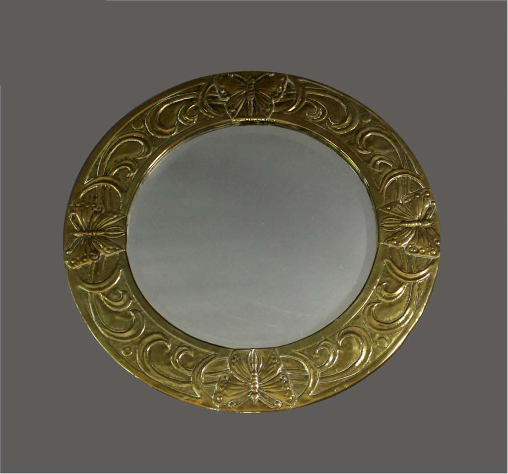 Arts & Crafts Scottish school butterfly mirror
