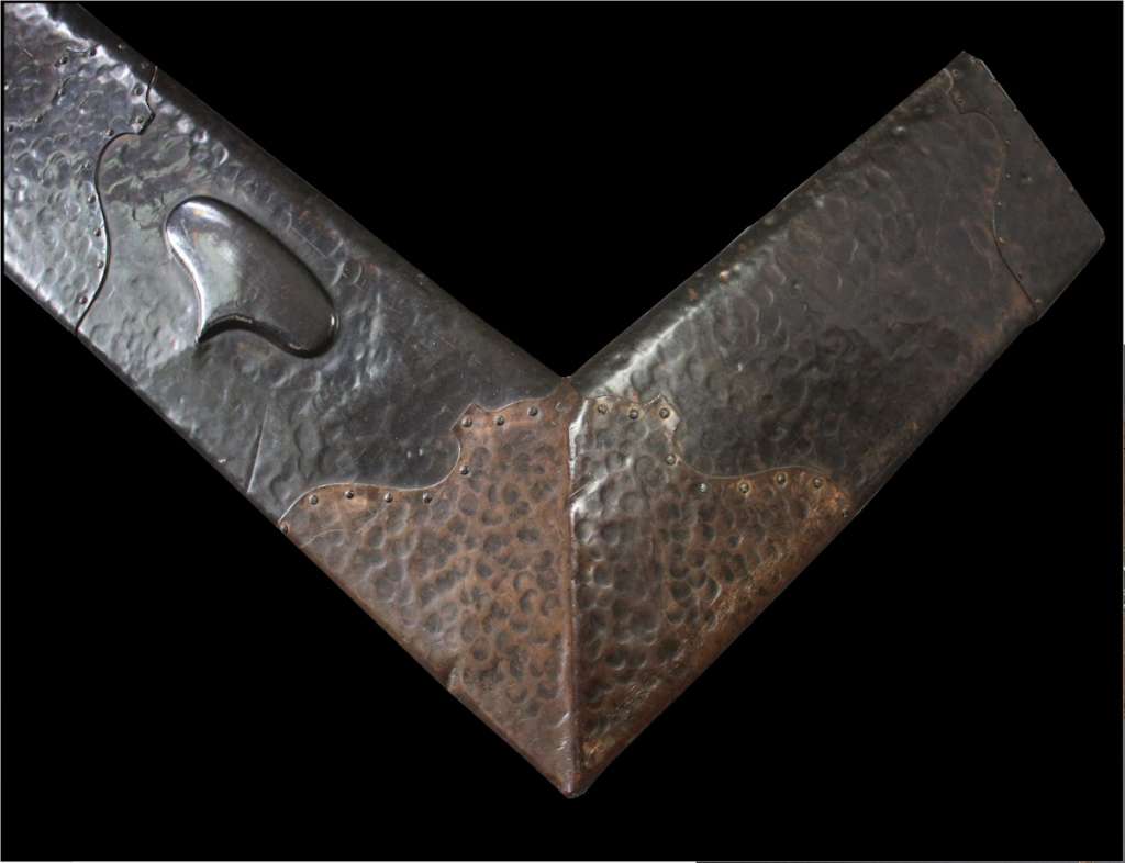 Arts and Crafts copper fire fender curb Metalware Art Furniture