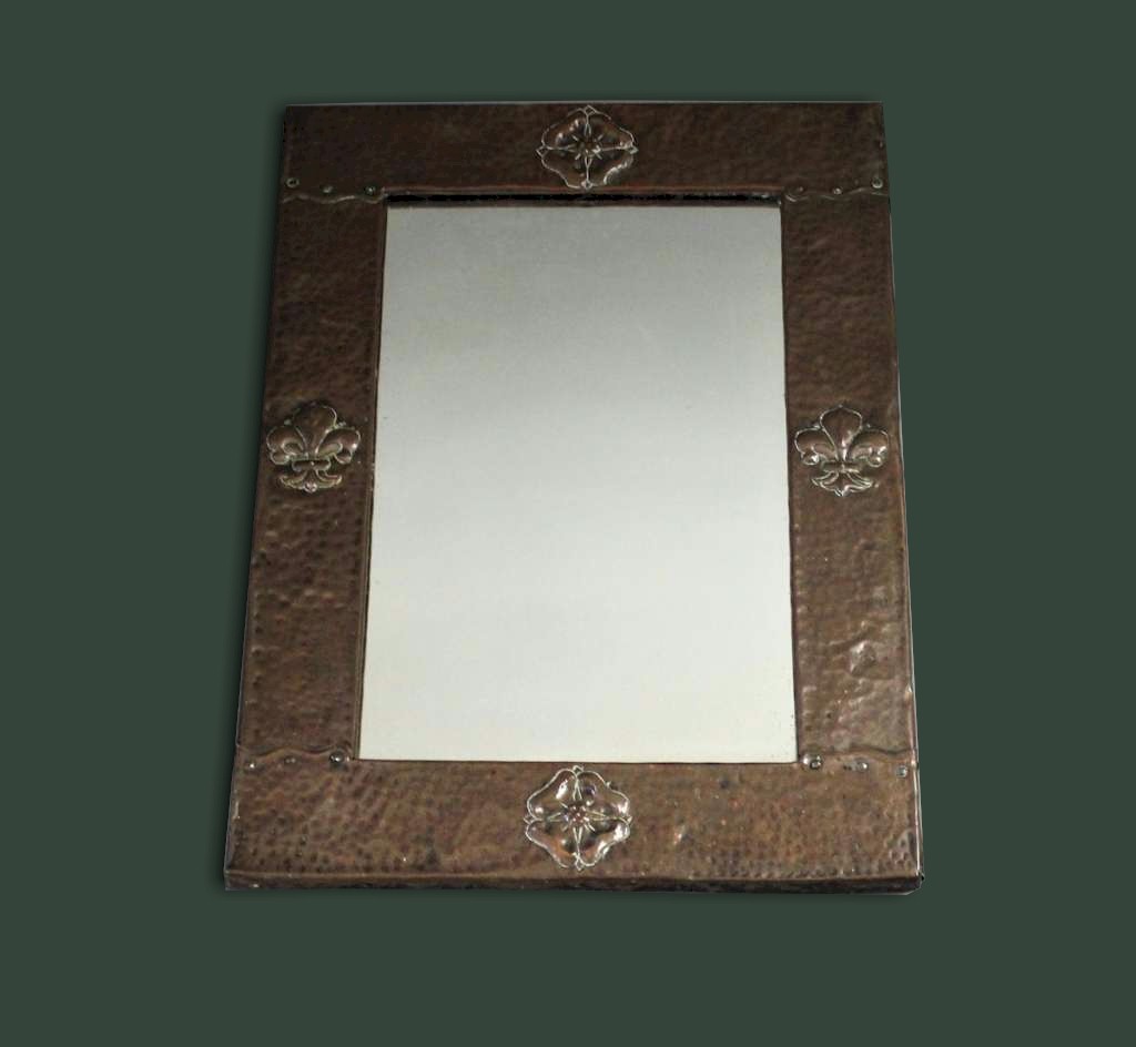 Arts and Crafts copper mirror