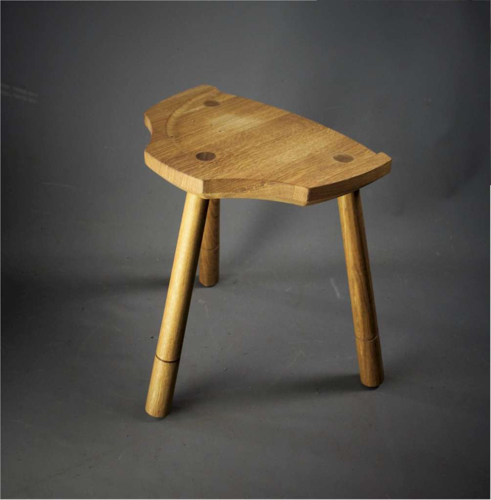 Mid Century Craftsman made stool in oak