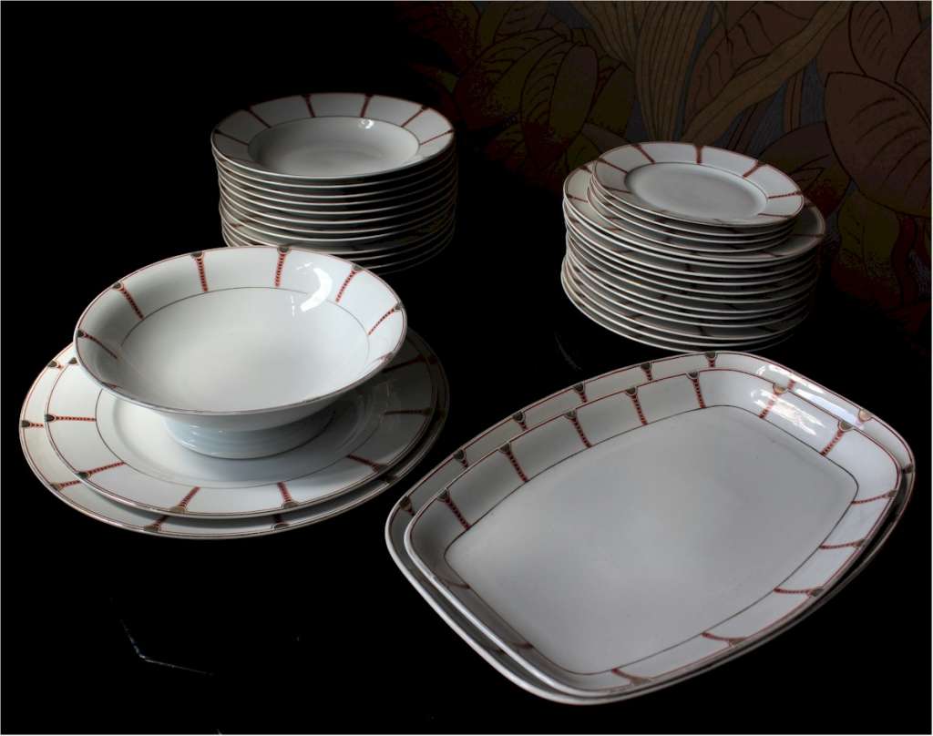  Art Deco Czech part dinner set