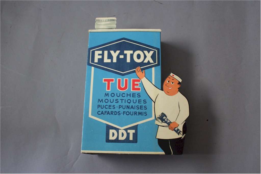 French folding advert for DDT fly killer