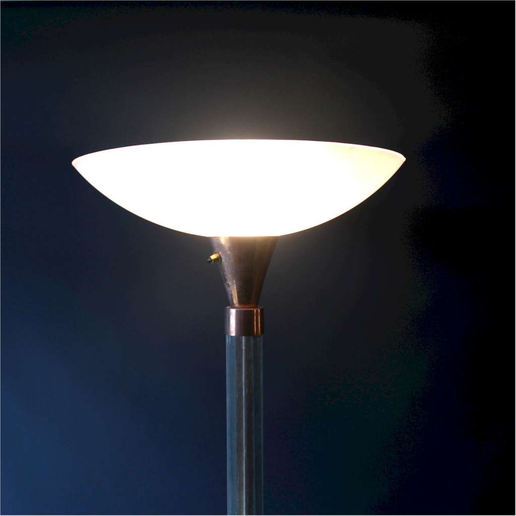 Art Deco glass rod uplighter floor lamp