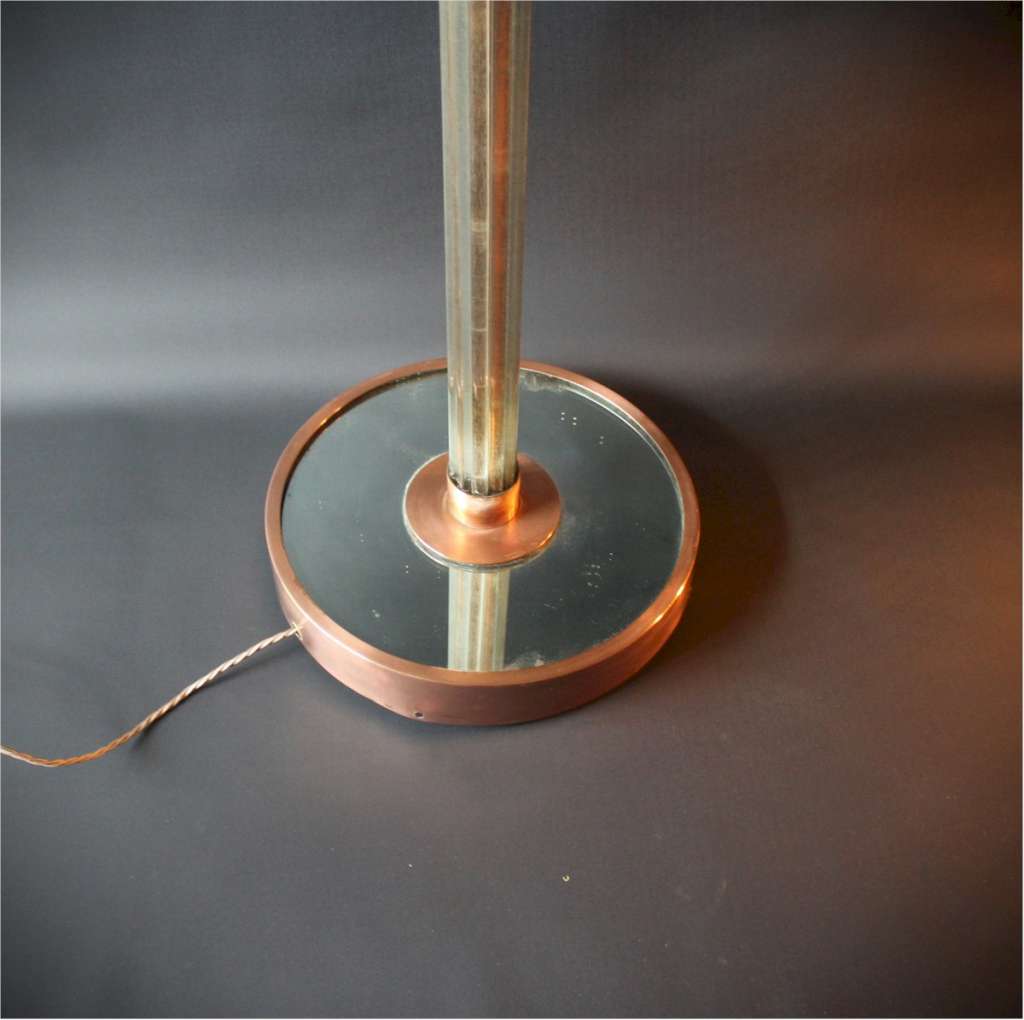 Art Deco glass rod uplighter floor lamp