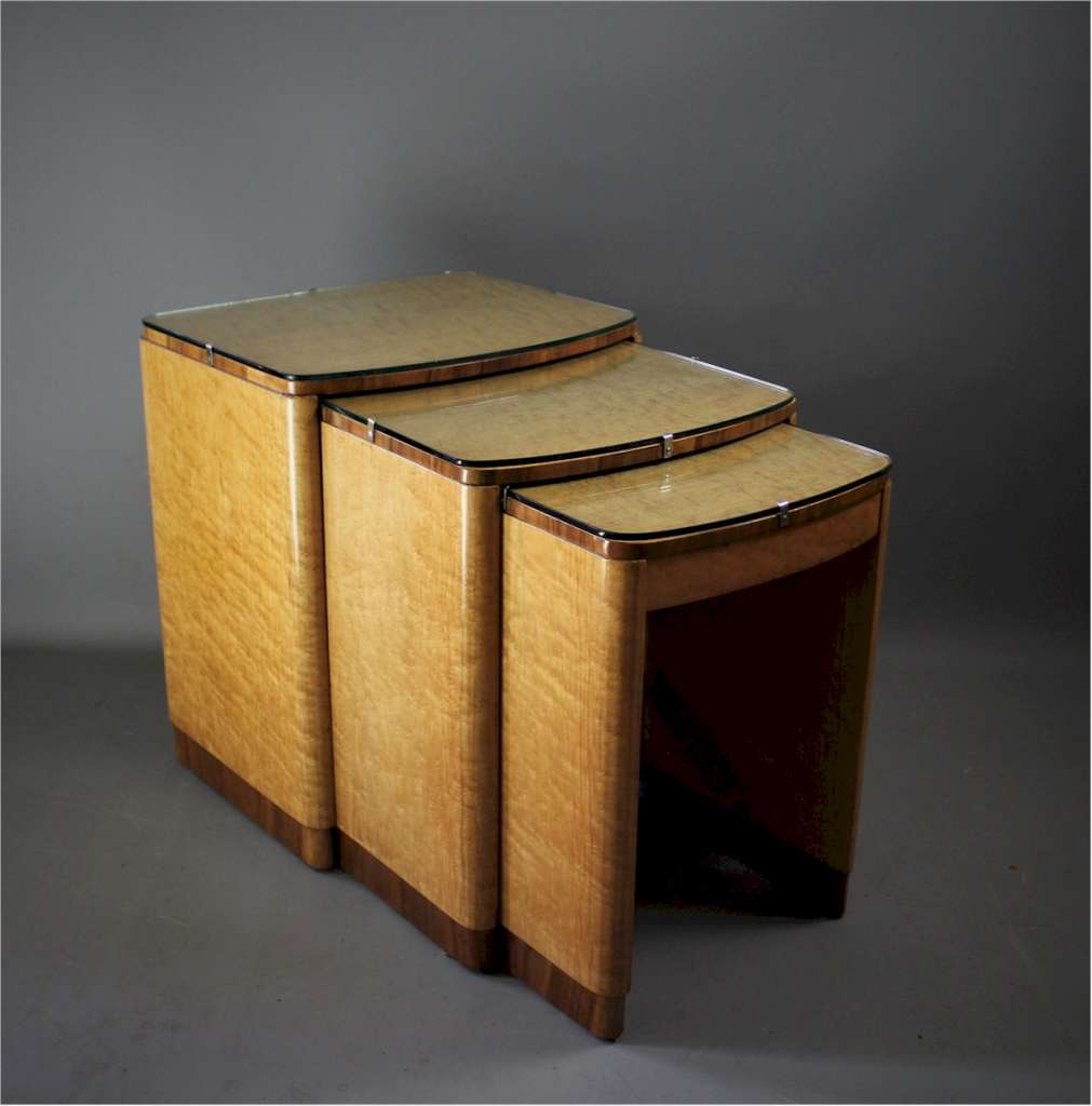 Art Deco nest of three tables.