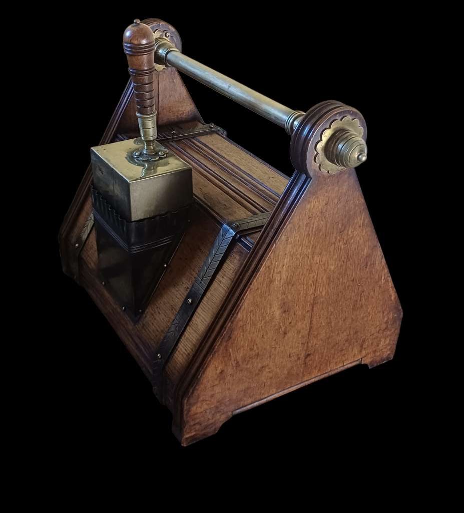 Christopher Dresser oak fireside scuttle