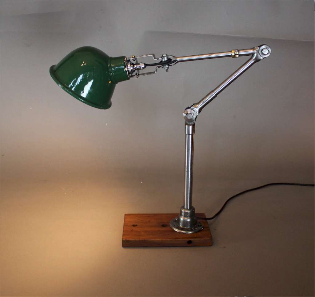 Dugdills steel articulated workshop lamp