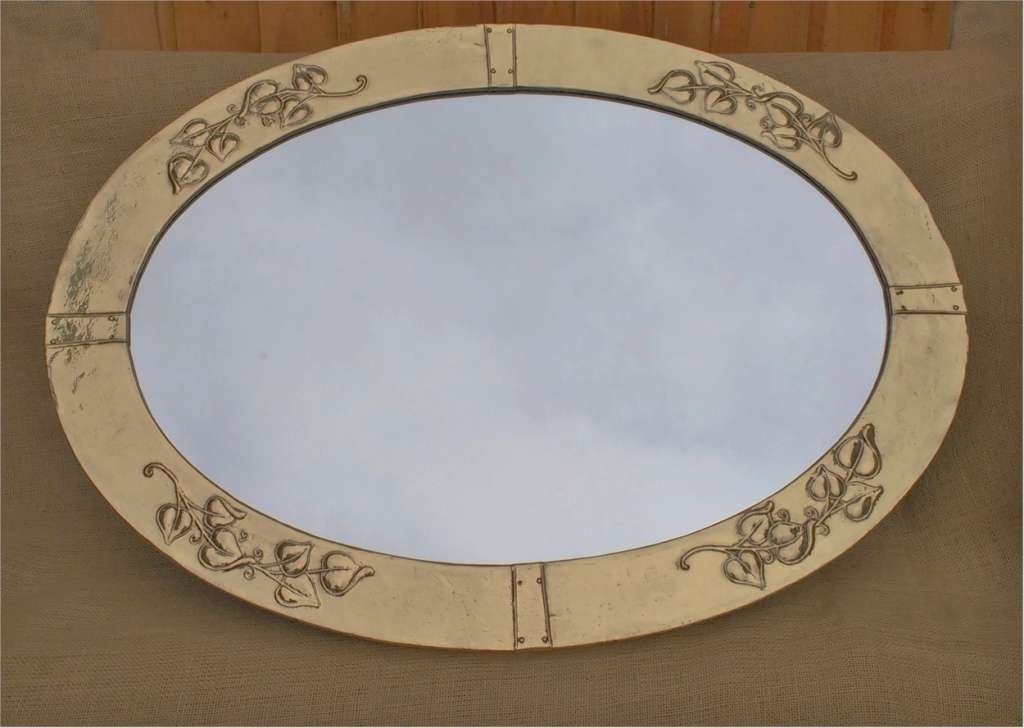 Large arts and crafts mirror in brass Mirrors Art Furniture