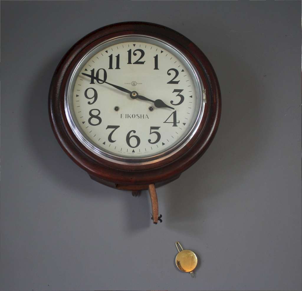 Eikosha Japanese early 20th century wall clock