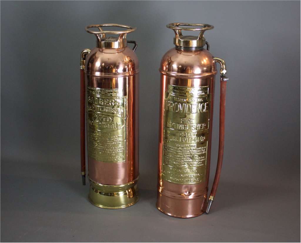 Brass , copper , Fire extinguisher, American Art Furniture