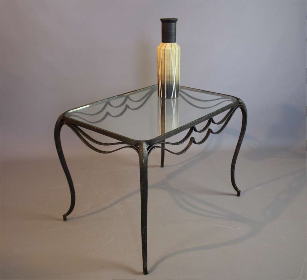 French iron coffee table c1950