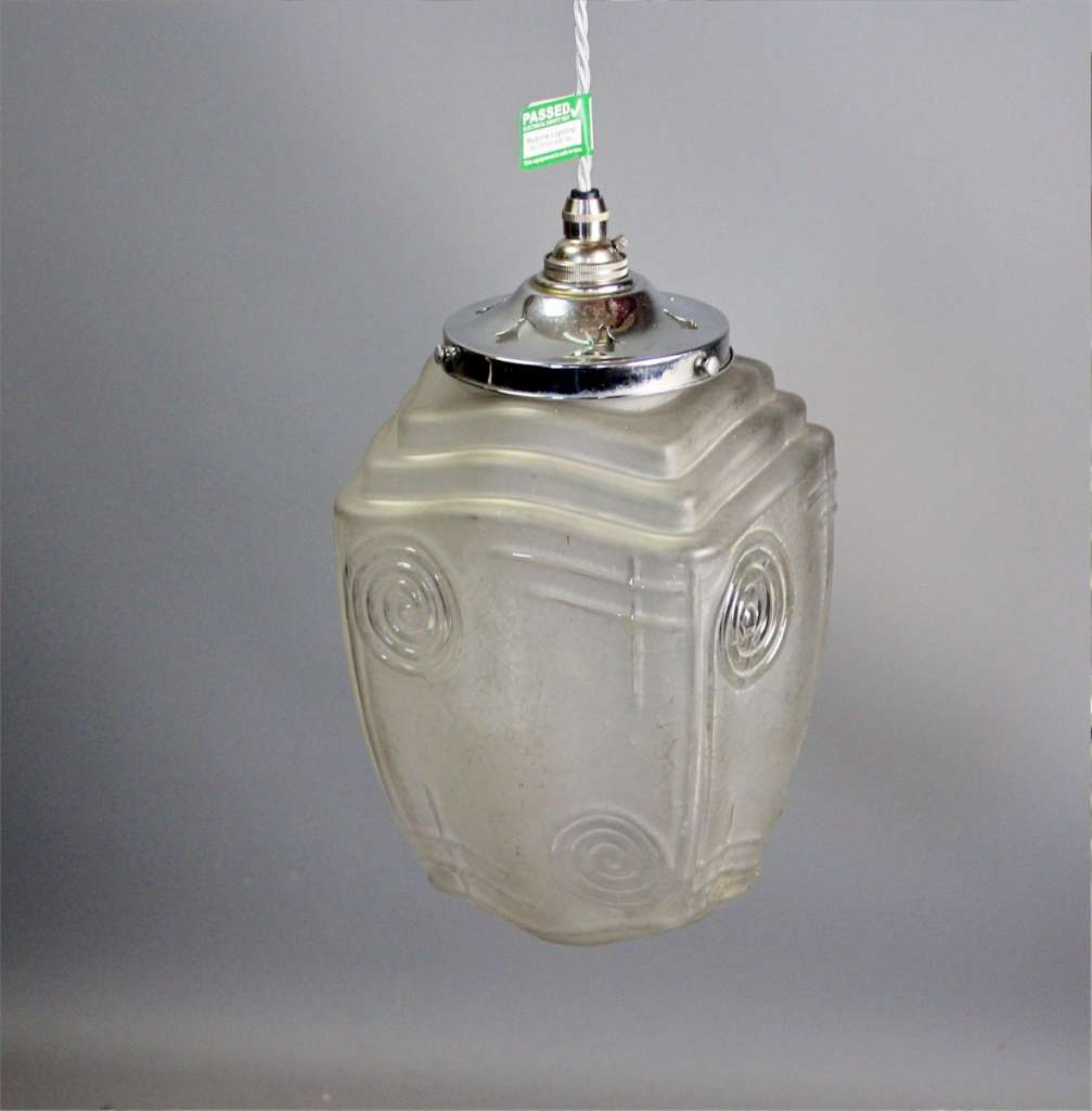 Art Deco glass pendant light