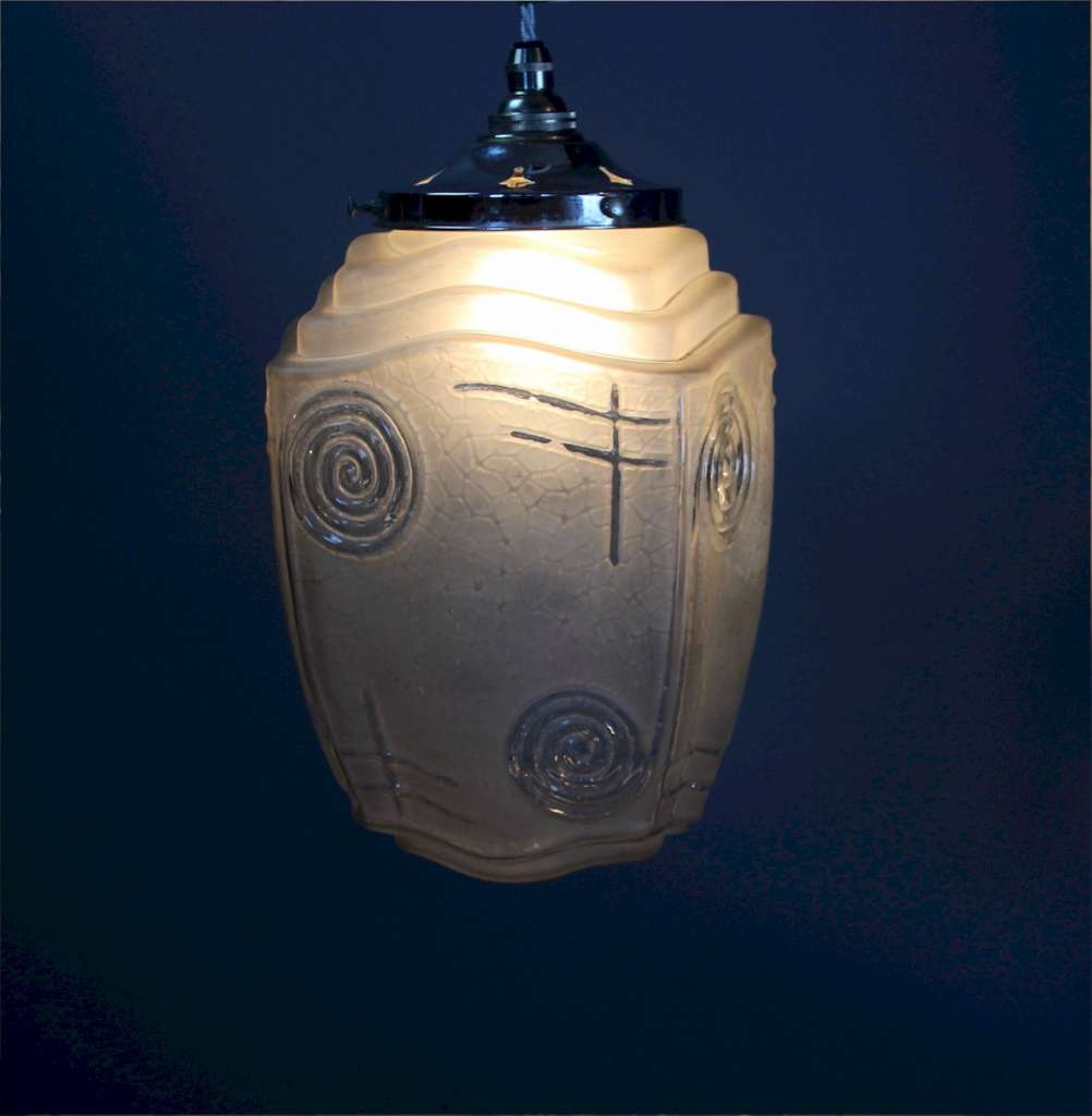 Art Deco glass pendant light