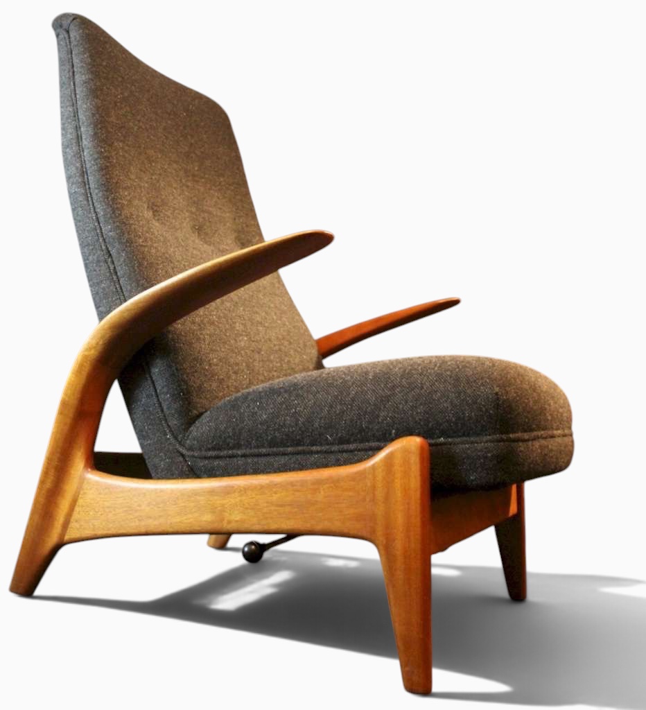 Pair Of Mid Century Rock 'N' Rest Teak Armchairs By Gimson & Slater