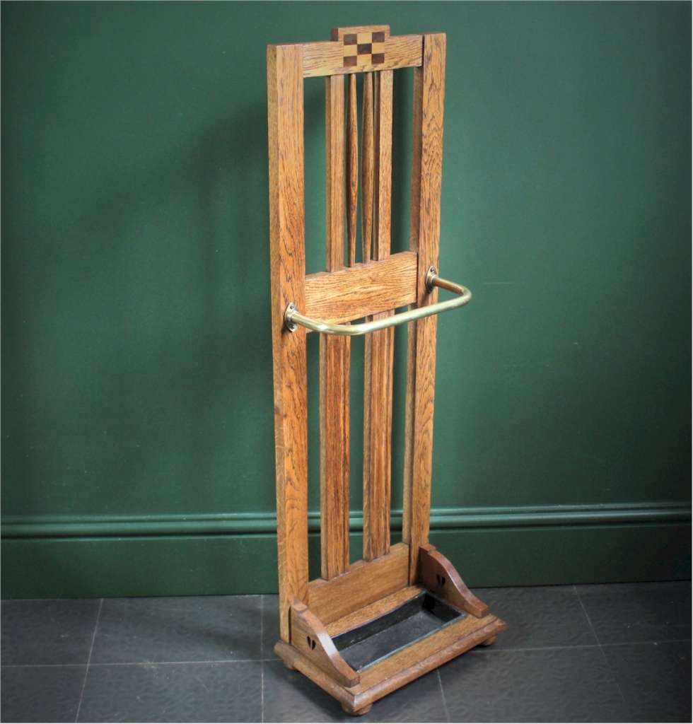 Arts and crafts Glasgow School stick stand by E.A. Taylor
