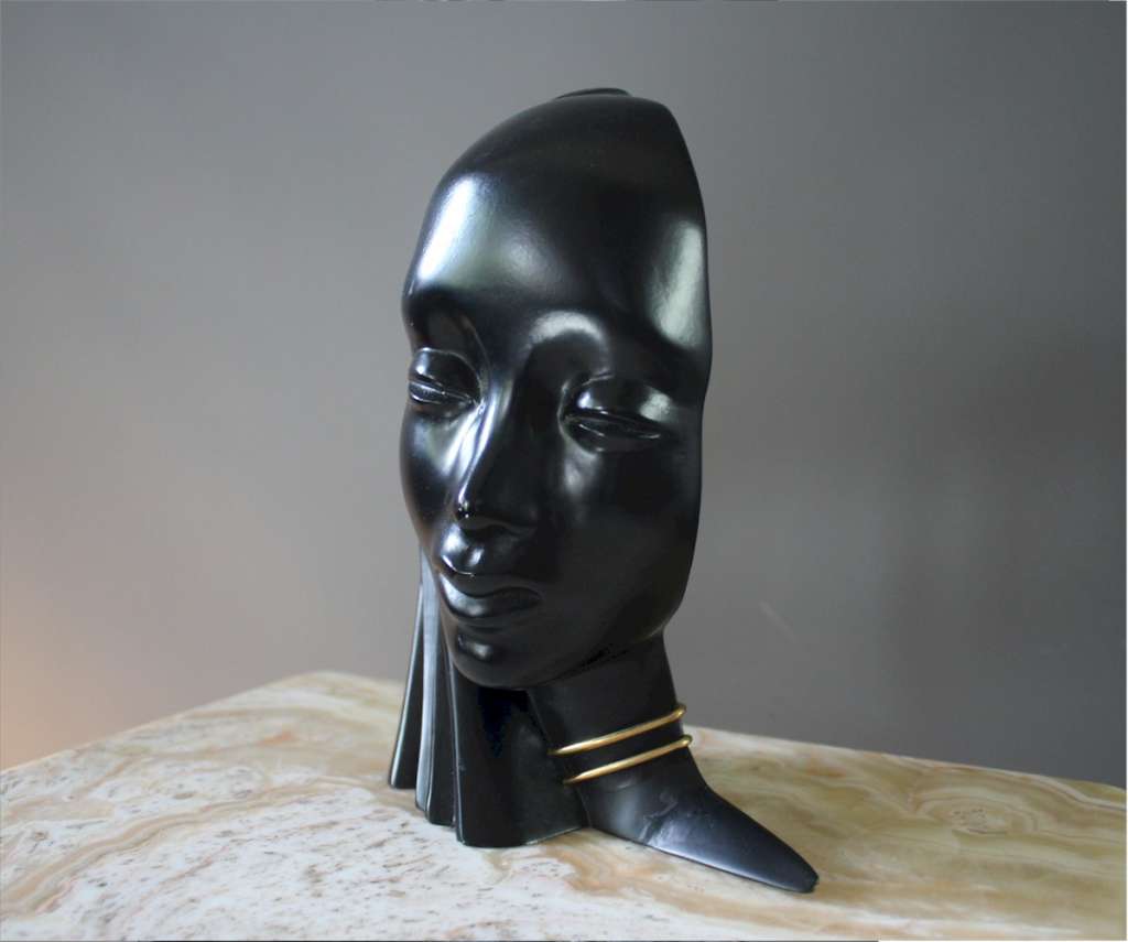 Karl Haganauer African bust figure, patinated bronze ART Art Furniture