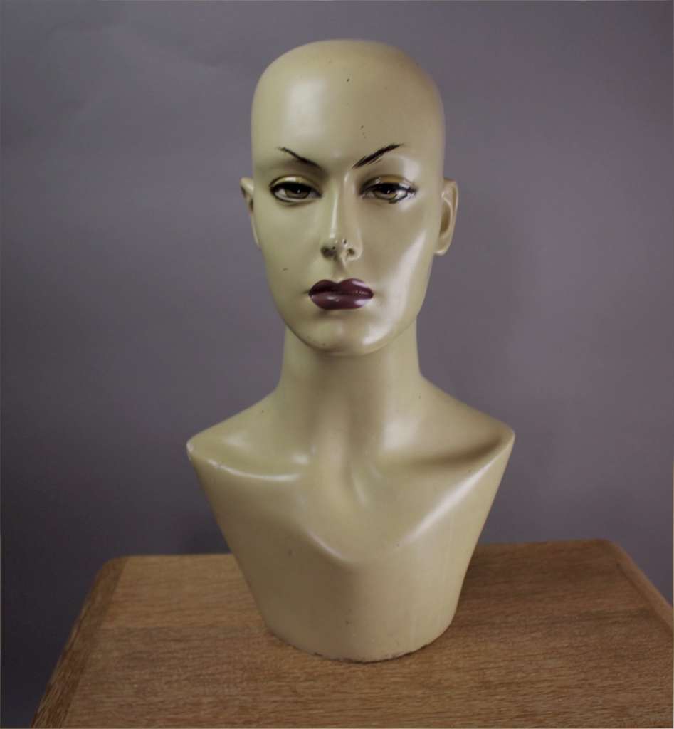 Original 1970's mannequin head with striking eyes Art Furniture