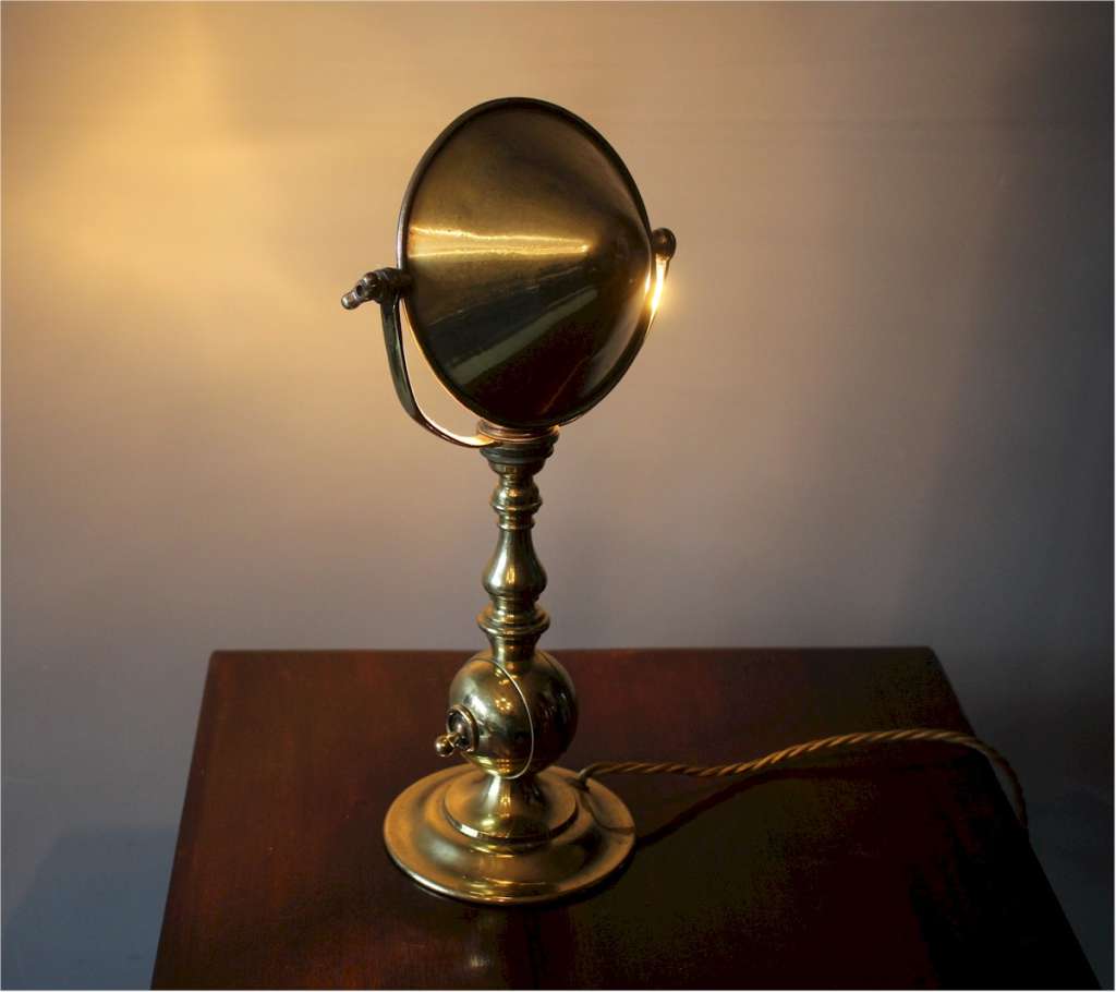 Good Edwardian brass table lamp