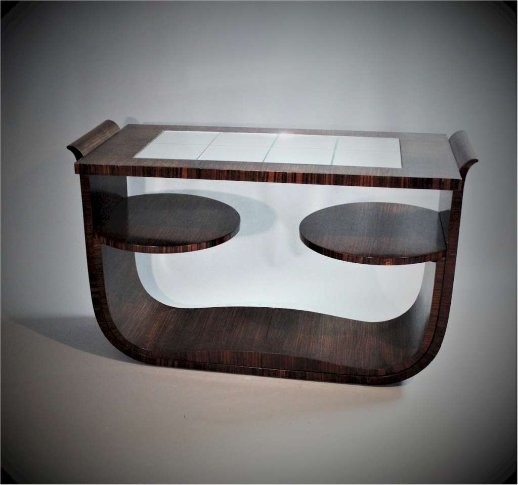 Art Deco Macassar ebony nest of tables, designed by Ray Hille