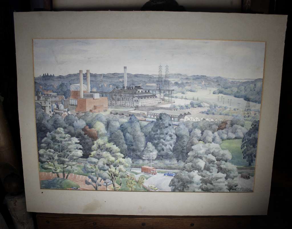Industrial Architectural watercolour R.I.B.A
