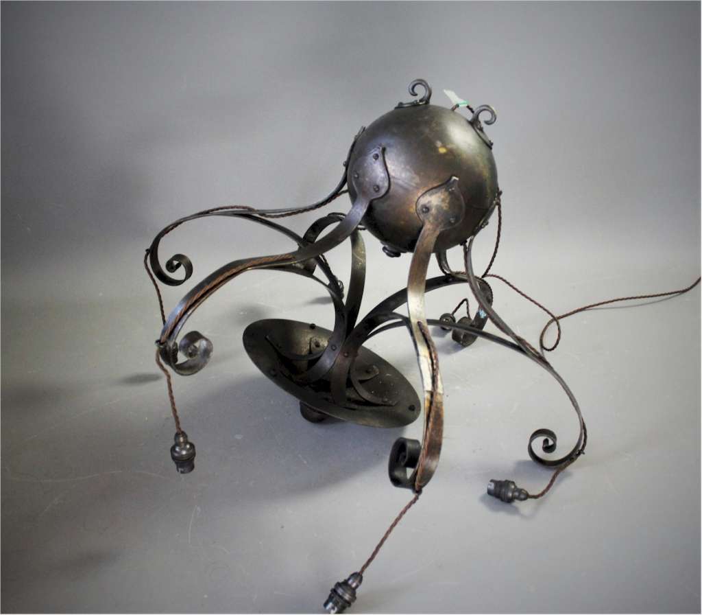 Large Impressive Arts And Crafts Centre Light