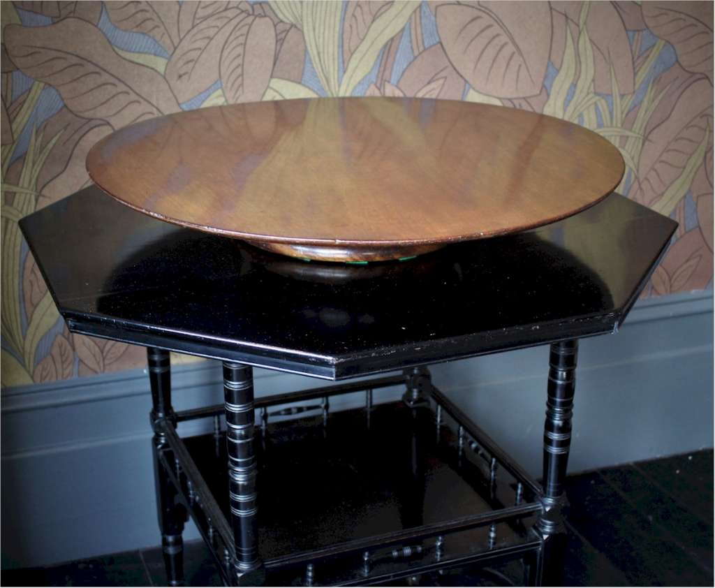 Large Victorian Lazy Susan in mahogany