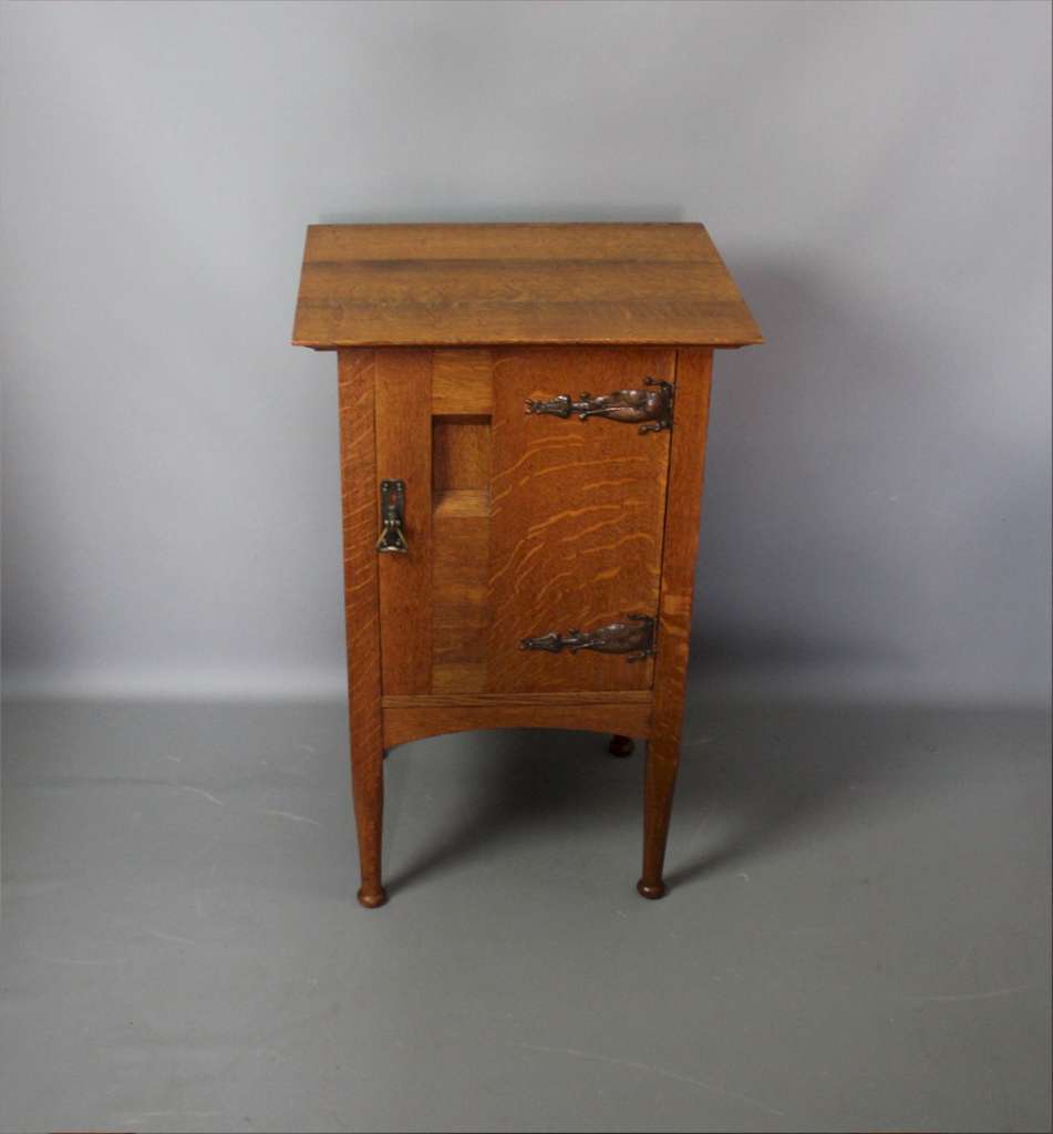 Arts and Crafts oak bedside by Harris Lebus LATEST STOCK