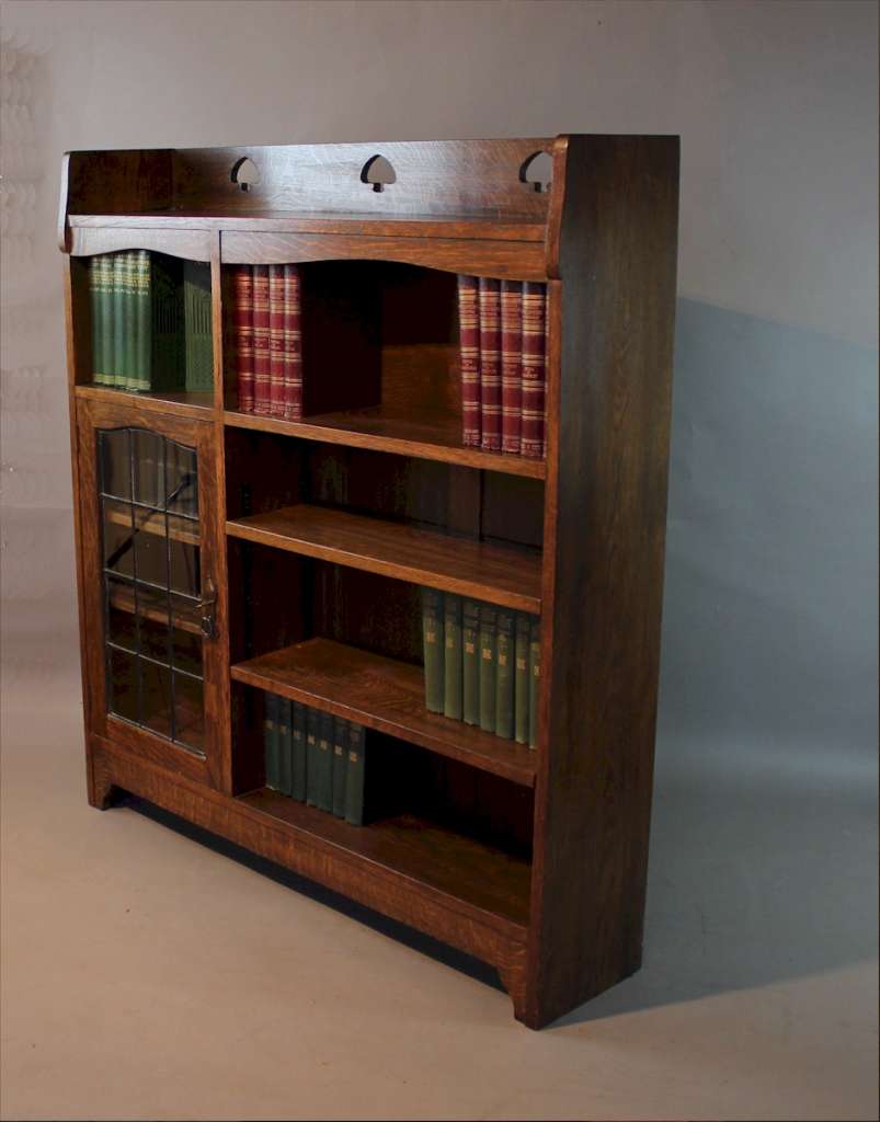 Arts and crafts oak bookcase by Liberty & Co