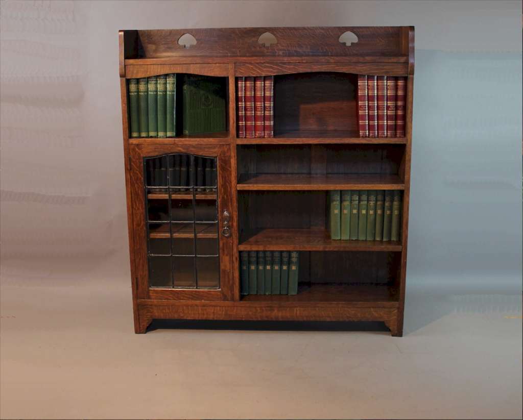 Arts and crafts oak bookcase by Liberty & Co SOLD Art Furniture