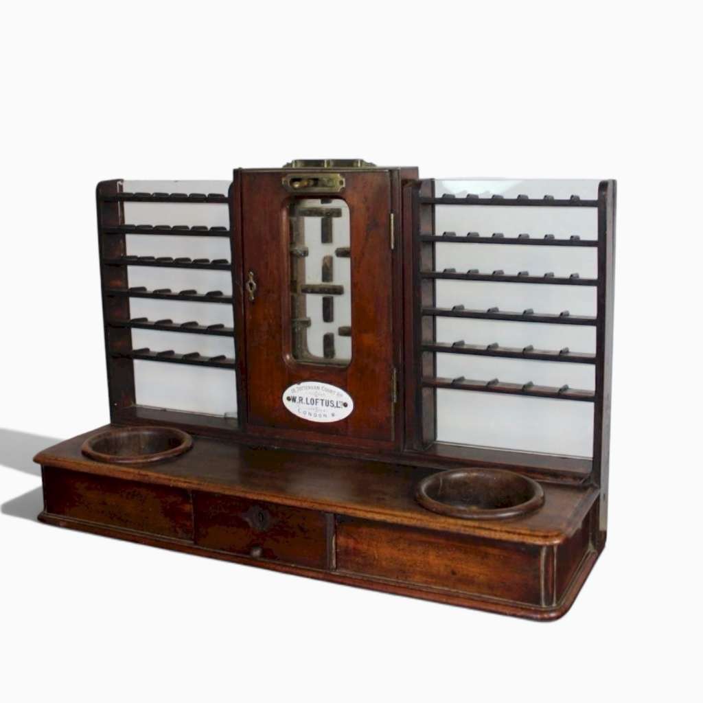 Victorian mahogany dispenser by W R Loftus