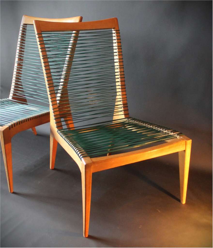 Pair of Louis Sognot Lounge Chairs, France, 1950s