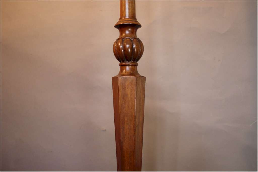1920's mahogany standard lamp like Heals