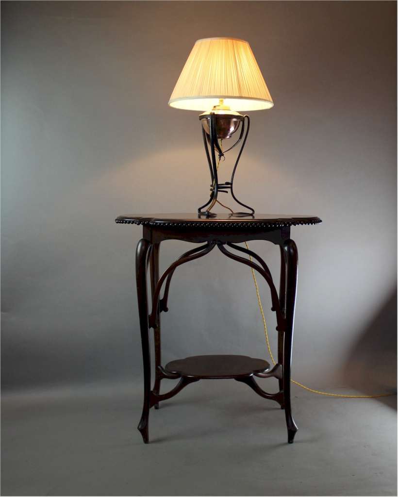 Art Nouveau exquisite mahogany occasional table