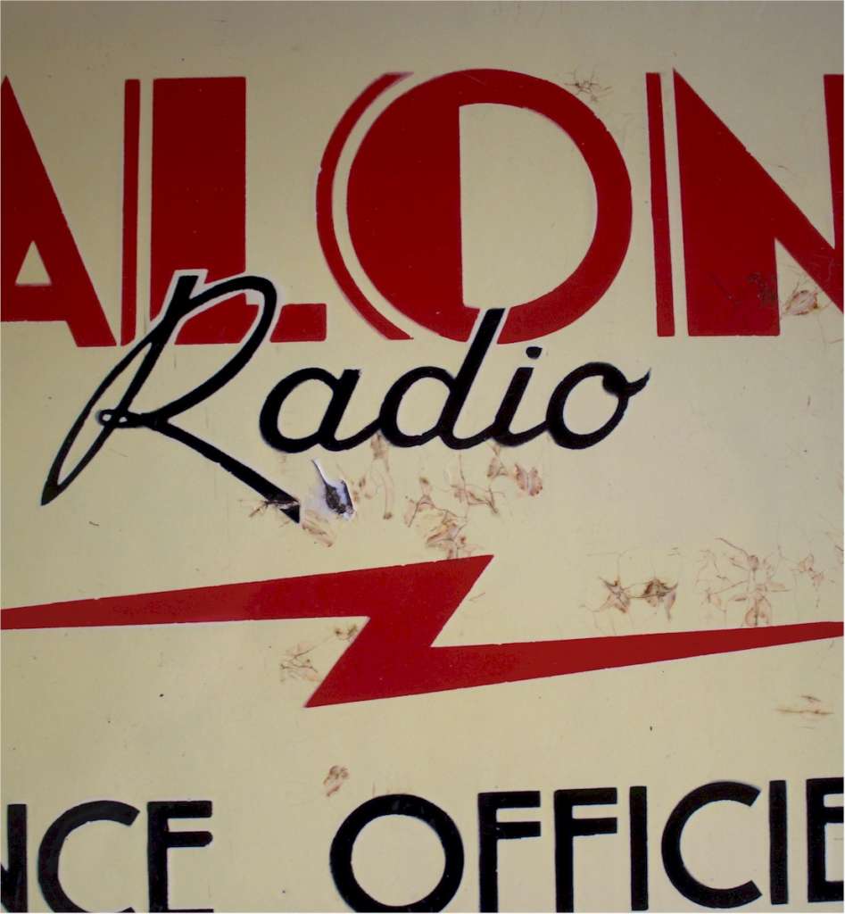 Malony Radio double sided enamel advertising sign