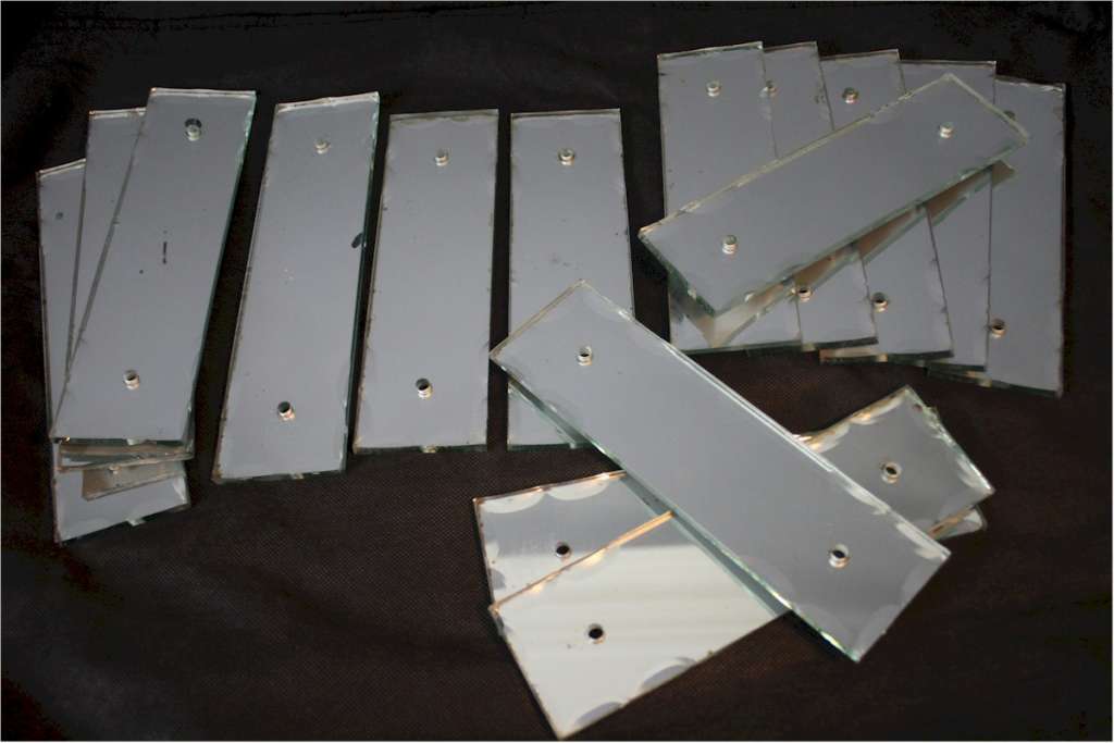 Art Deco mirrored finger plates