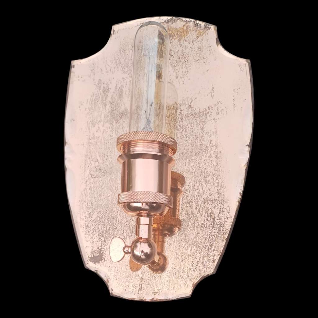 Art Deco mirrored back wall lights