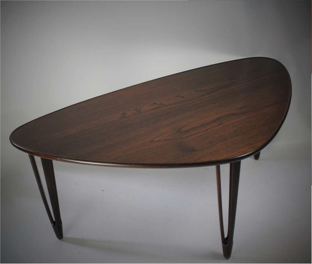 Danish Triangular Teak Coffee Table From Bc Møbler