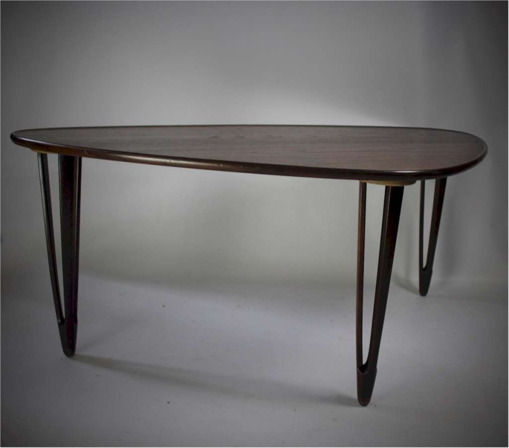 Danish Triangular Teak Coffee Table From Bc Møbler