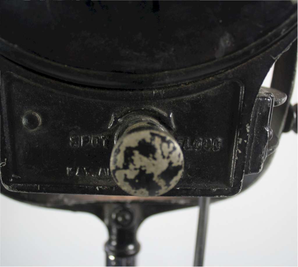 Mole-Richardson spot flood theatre lamp on stand.