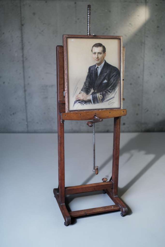 Pastel portrait of a Naval officer