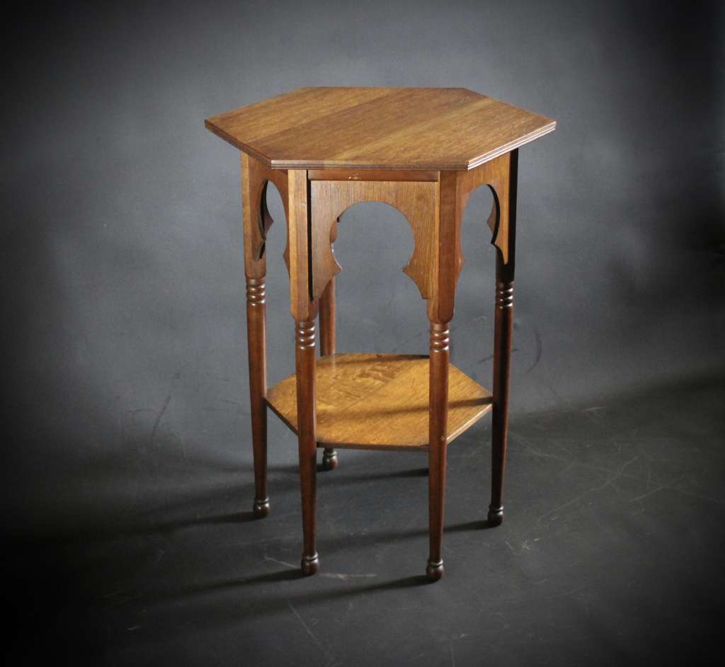 Oak Moorish table by Liberty & Co