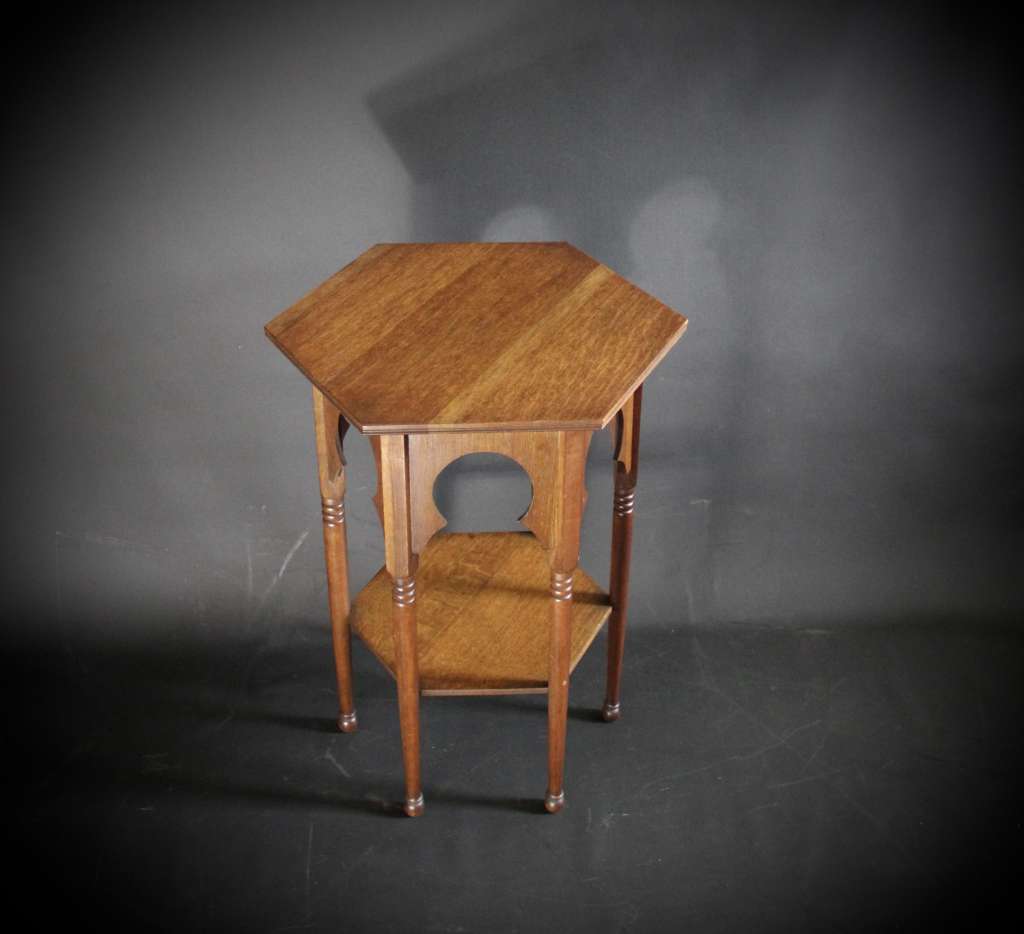 Oak Moorish table by Liberty & Co