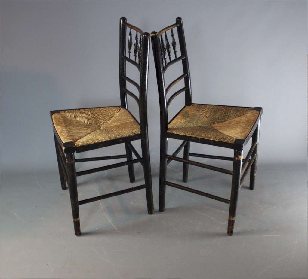 Morris & Co pair of Sussex chairs