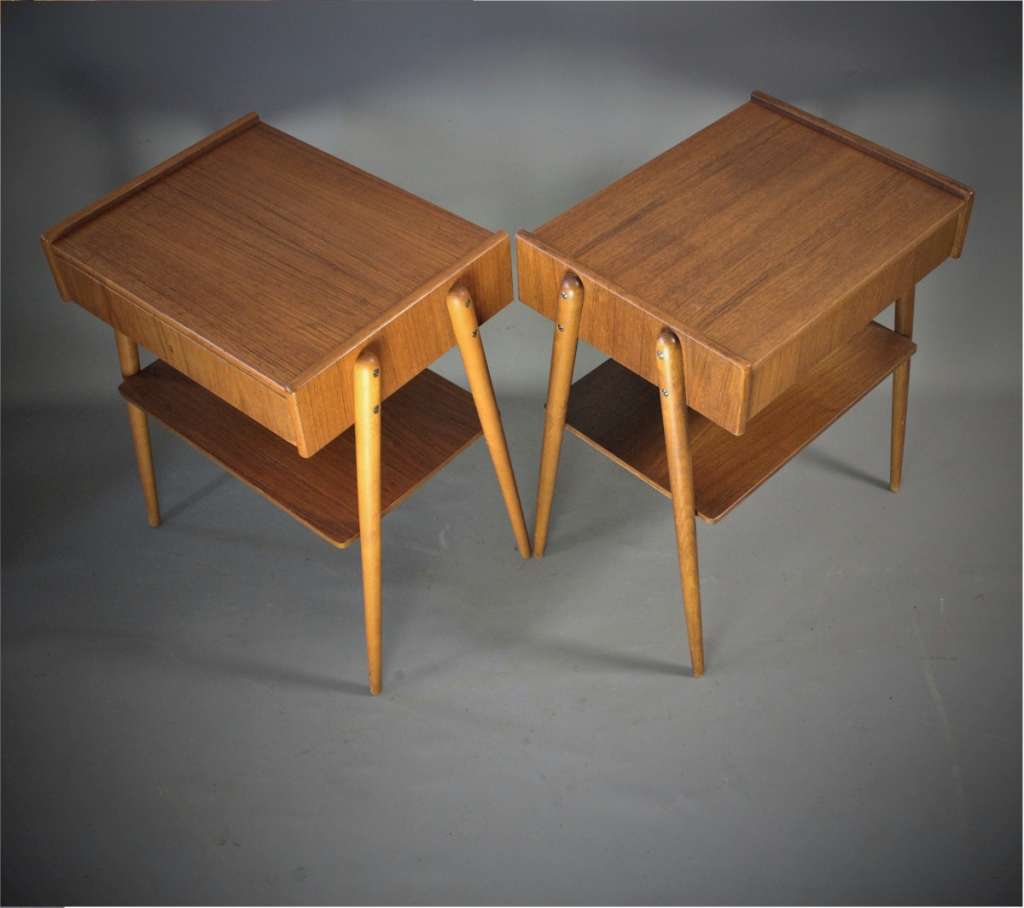 Mid Century pair of Danish Teak nightstands LATEST STOCK Art Furniture