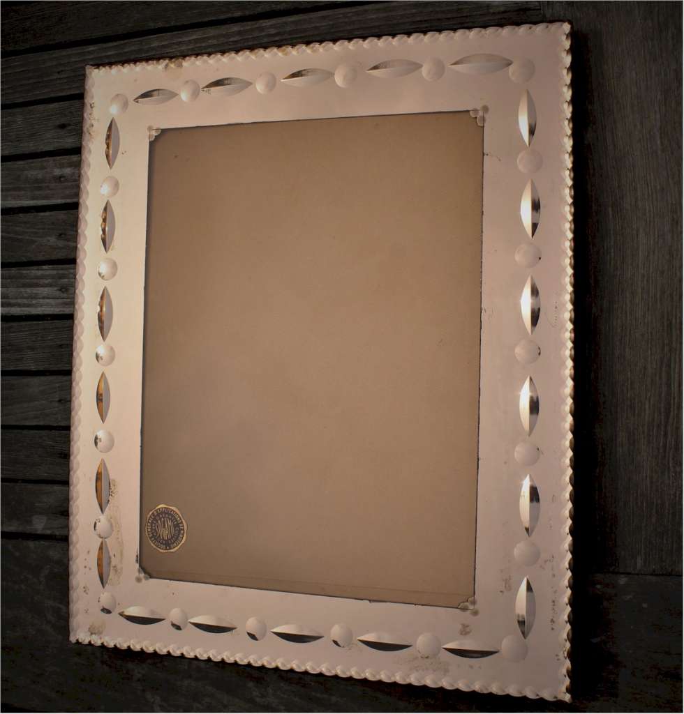 Large art deco peach photo frame