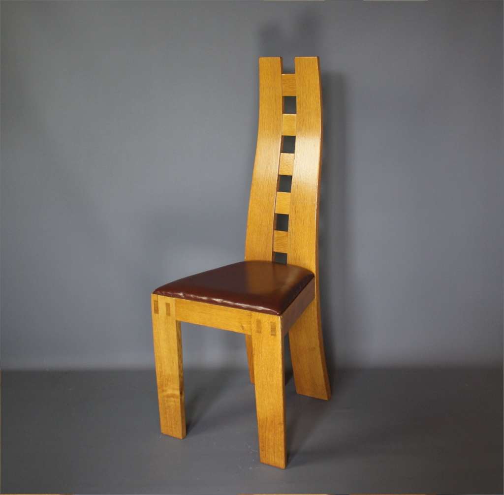 Pearl Dot oak chair designed by Robert Williams.