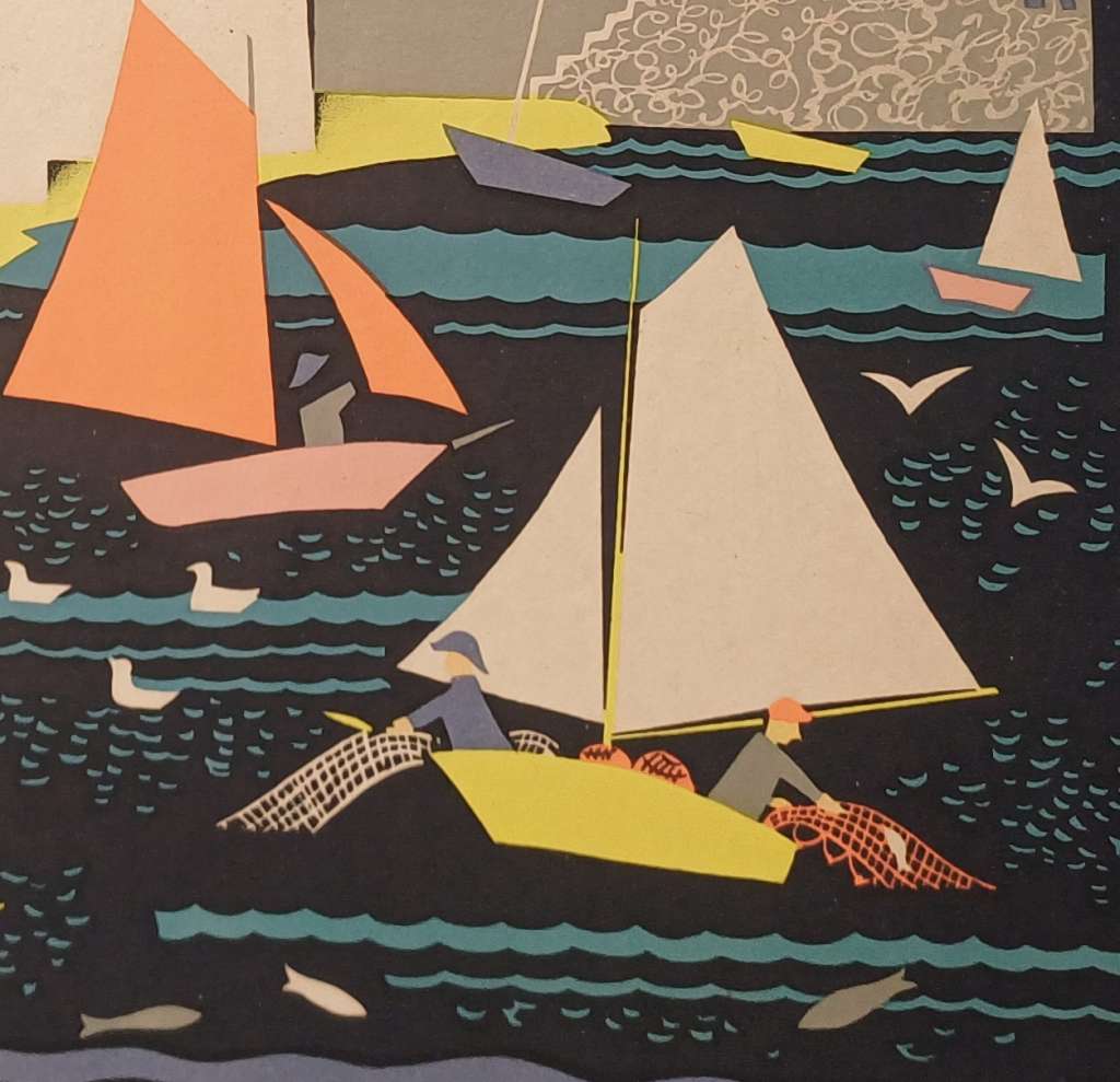 Peggy Wickham original lithograph c1930's