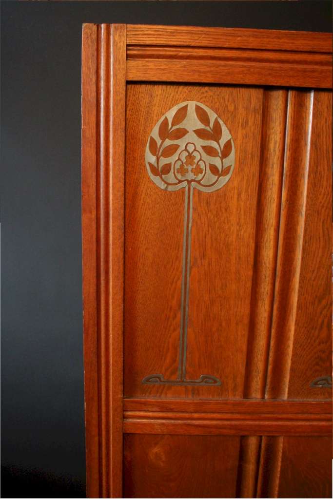  Arts and crafts Pewter inlaid door