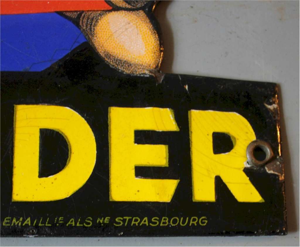  Pile Wonder enamel advertising sign