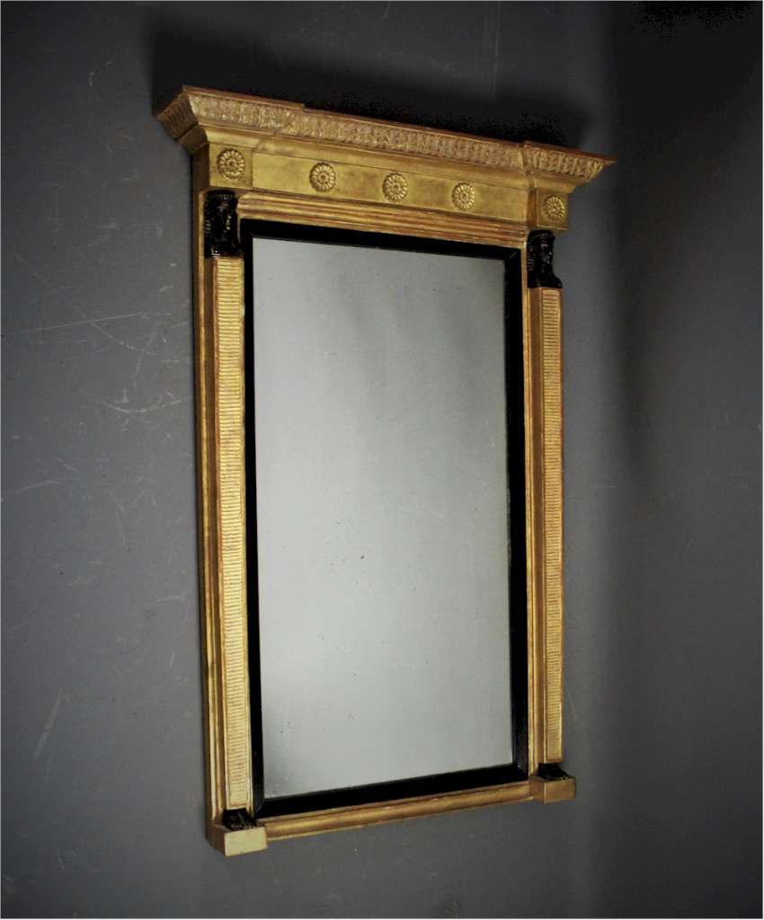 Regency Egyptian revival Pier giltwood mirror